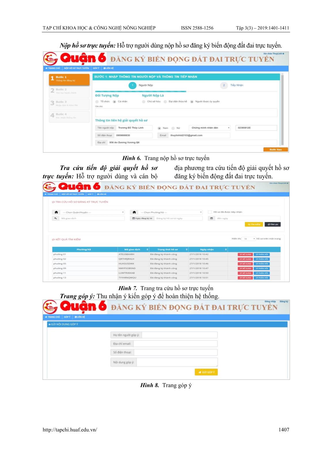 Xây dựng hệ thống nộp và tra cứu tiến độ giải quyết hồ sơ đăng ký biến động đất đai trực tuyến tại Quận 6, Thành phố Hồ Chí Minh trang 7