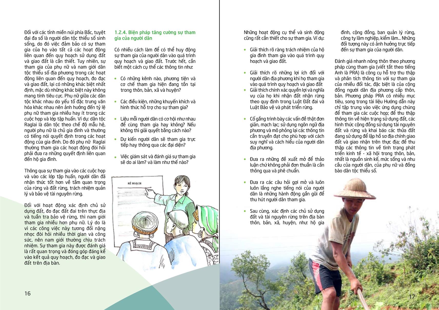 Sổ tay hướng dẫn quy hoạch sử dụng đất và giao đất cấp xã có người dân tham gia trang 10