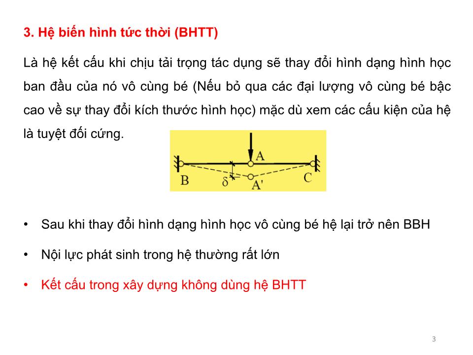 Bài giảng Cơ học kết cấu 1 - Chương 2: Phân tích cấu tạo hình học của các hệ phẳng trang 3