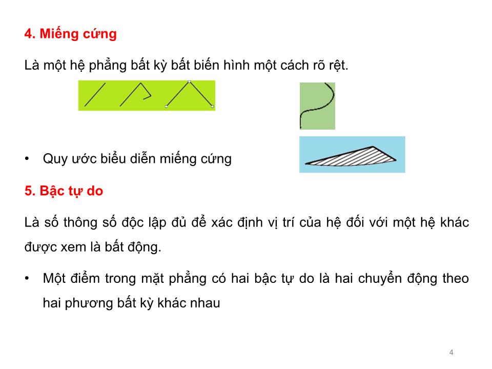 Bài giảng Cơ học kết cấu 1 - Chương 2: Phân tích cấu tạo hình học của các hệ phẳng trang 4