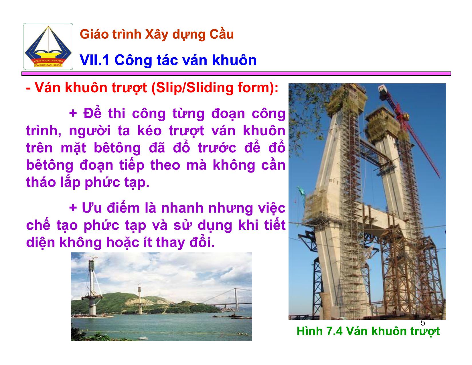 Bài giảng Xây dựng Cầu - Chương VII: Xây dựng xây dựng mố trụ cầu mố trụ cầu trang 5