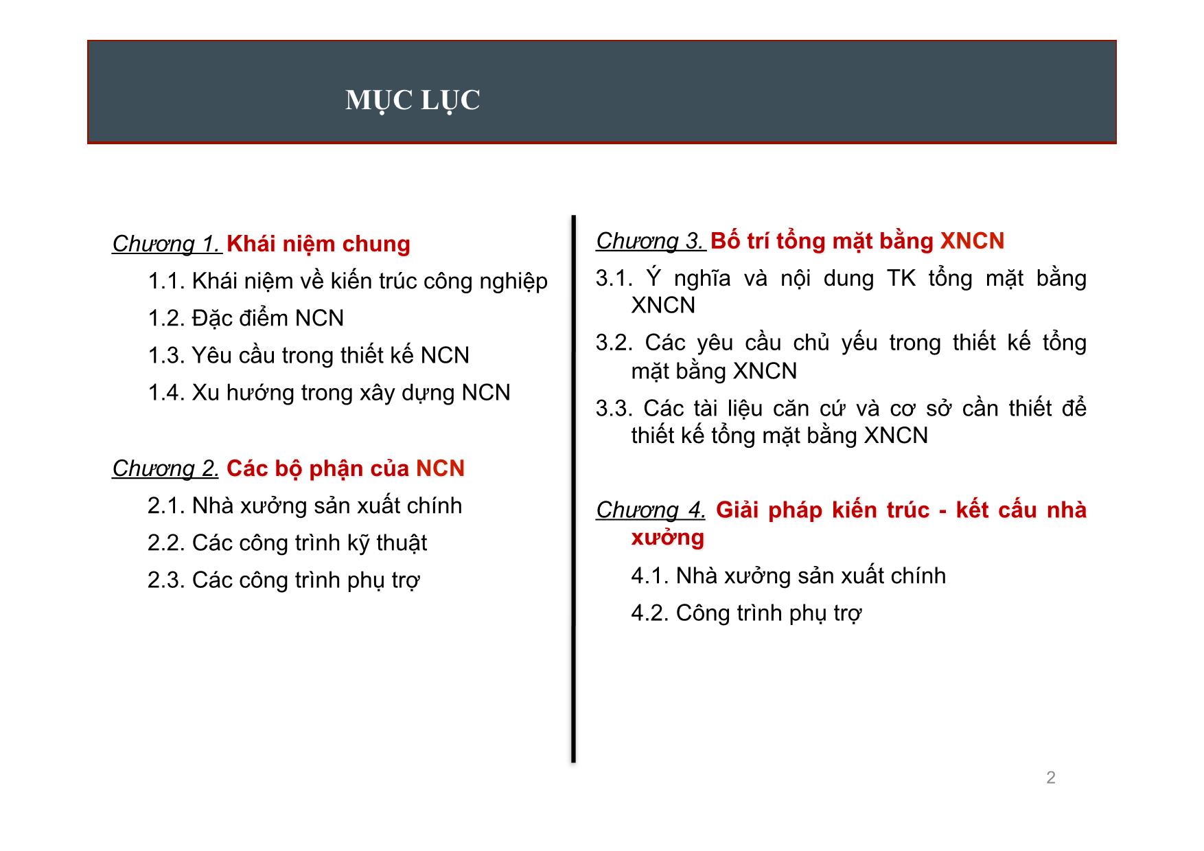 Bài giảng Kiến trúc 1 - Phần IV: Nhà công nghiệp trang 2