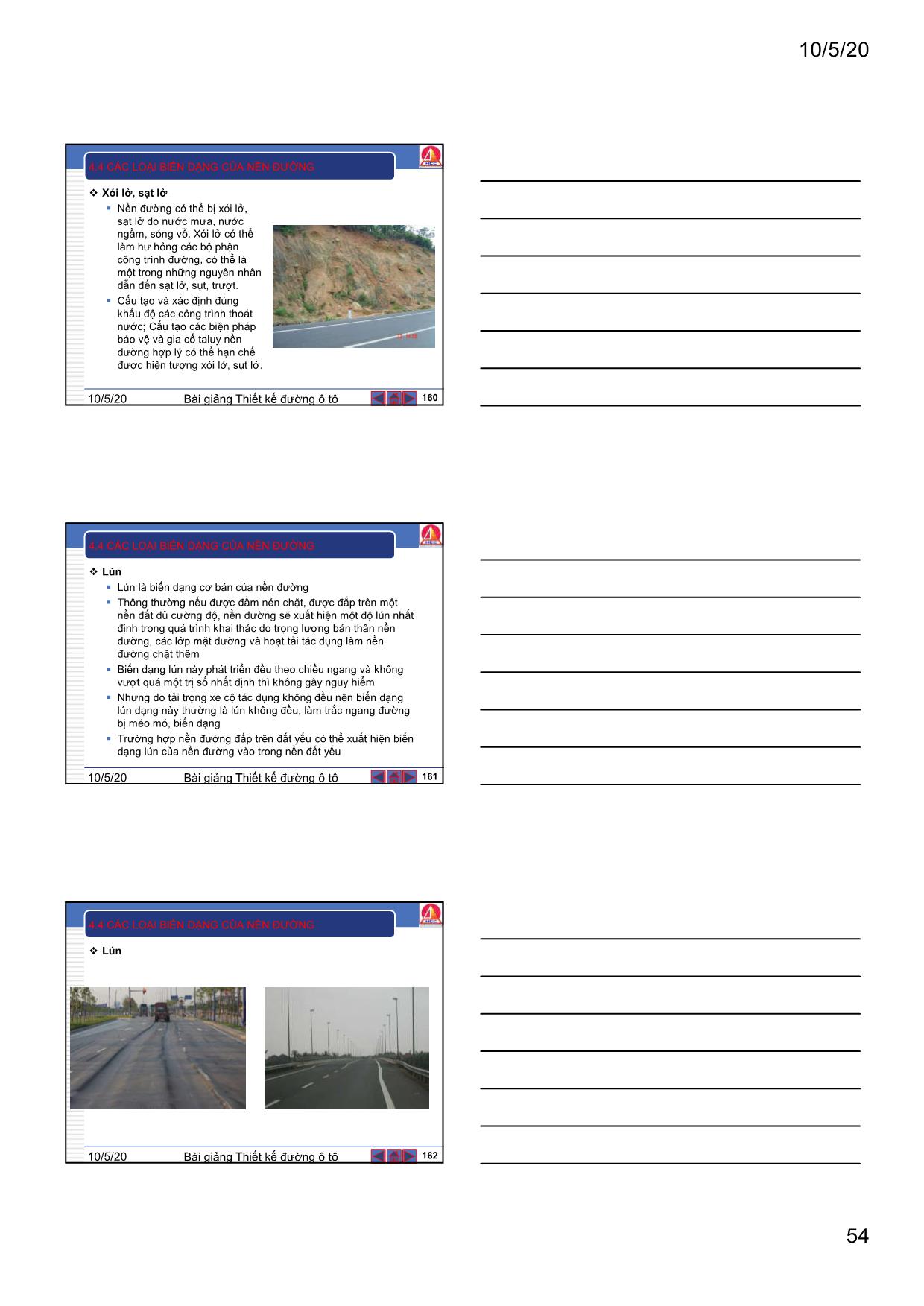 Bài giảng Thiết kế đường ô tô - Chương 4: Thiết kế trắc ngang và nền đường trang 9