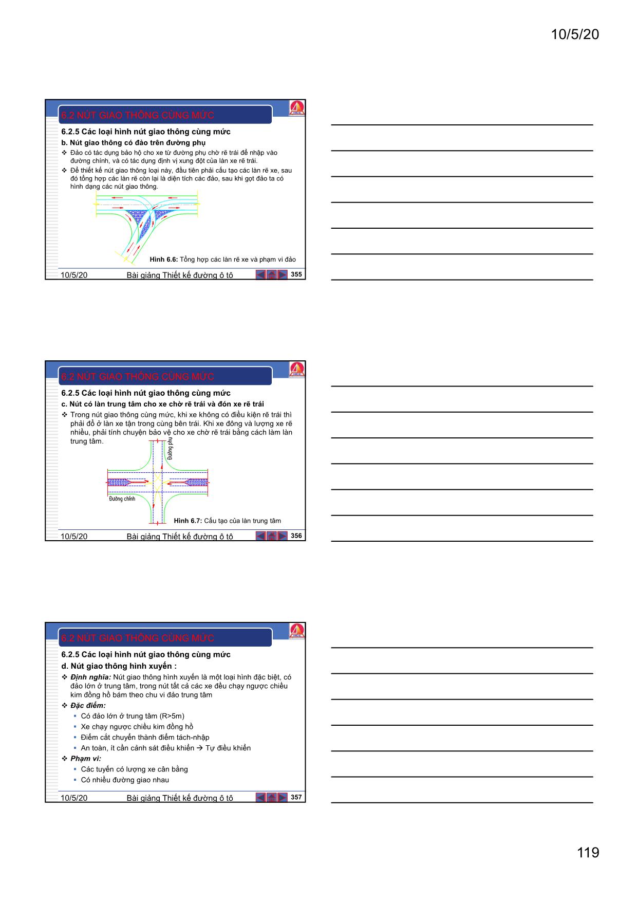 Bài giảng Thiết kế đường ô tô - Chương 6: Nút giao thông trang 5