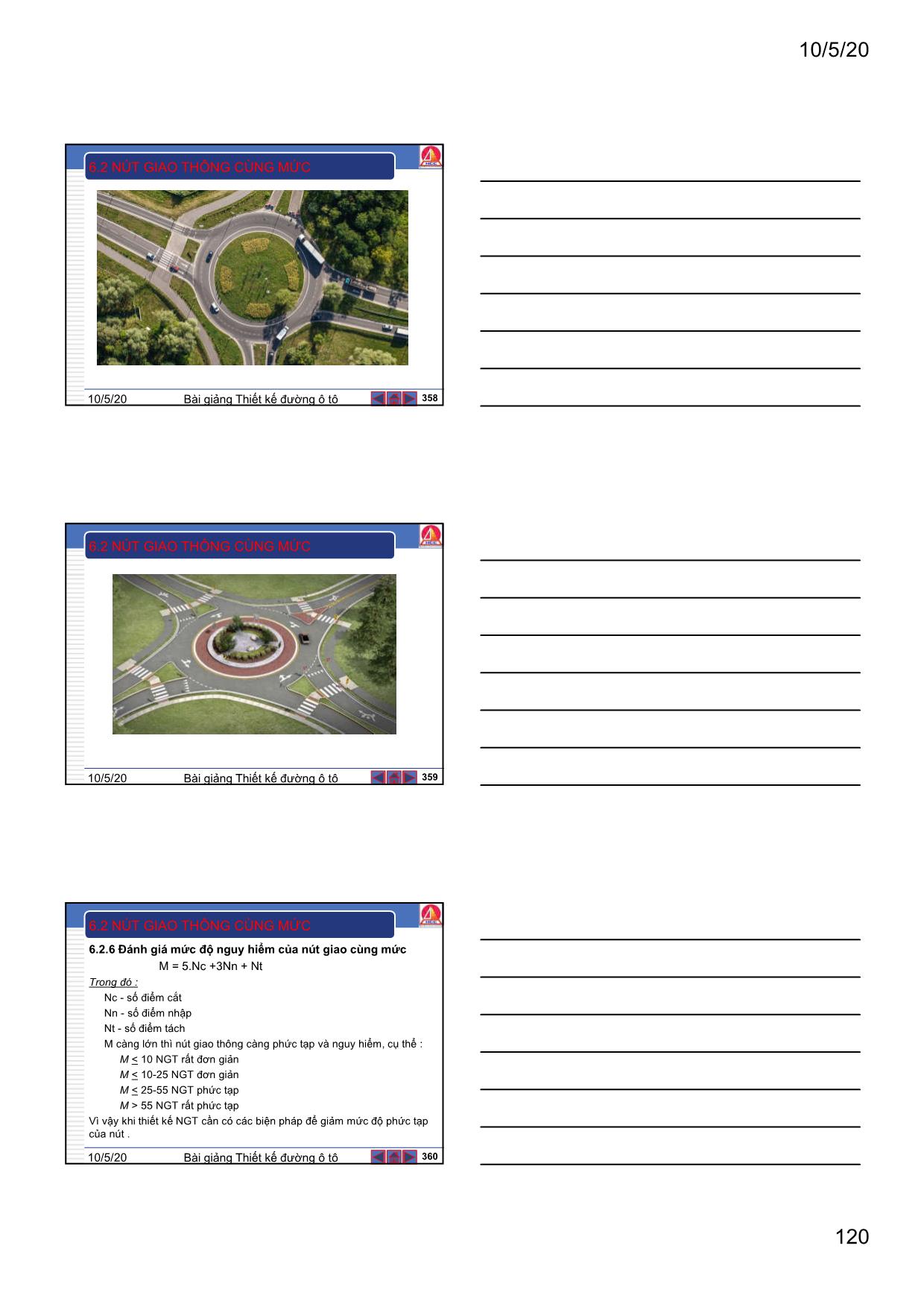 Bài giảng Thiết kế đường ô tô - Chương 6: Nút giao thông trang 6