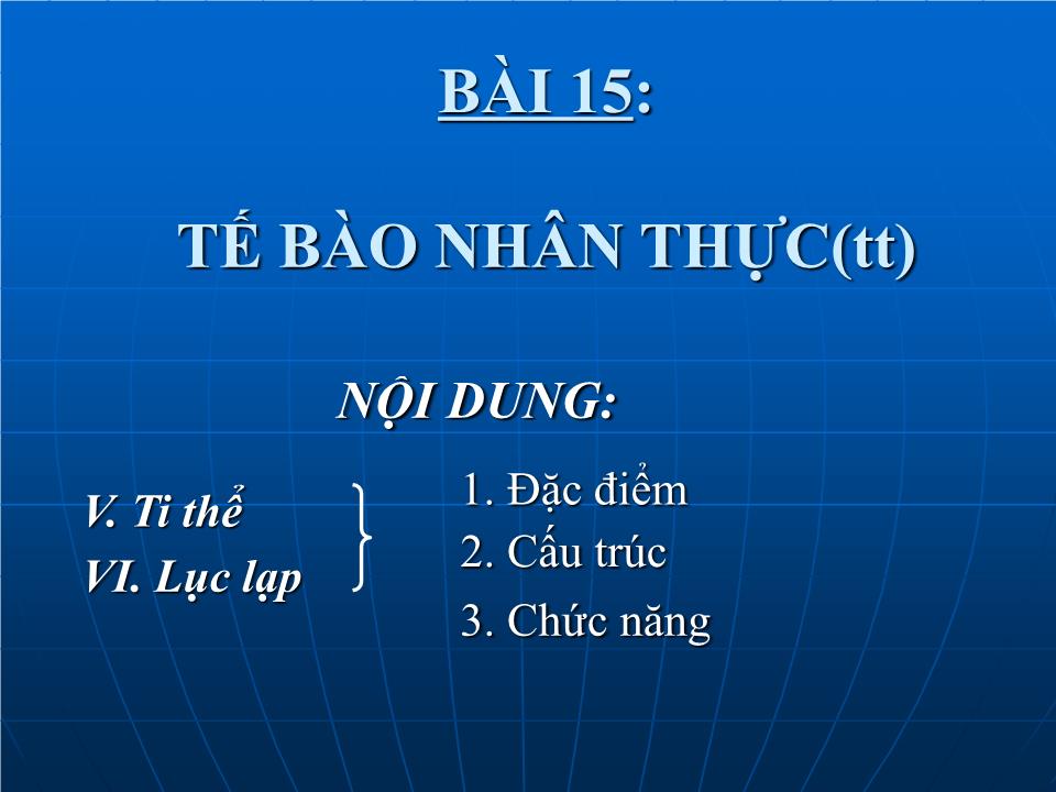 Bài giảng Sinh học Lớp 10 - Bài 15: Tế bào nhân thực (Tiếp theo) trang 5