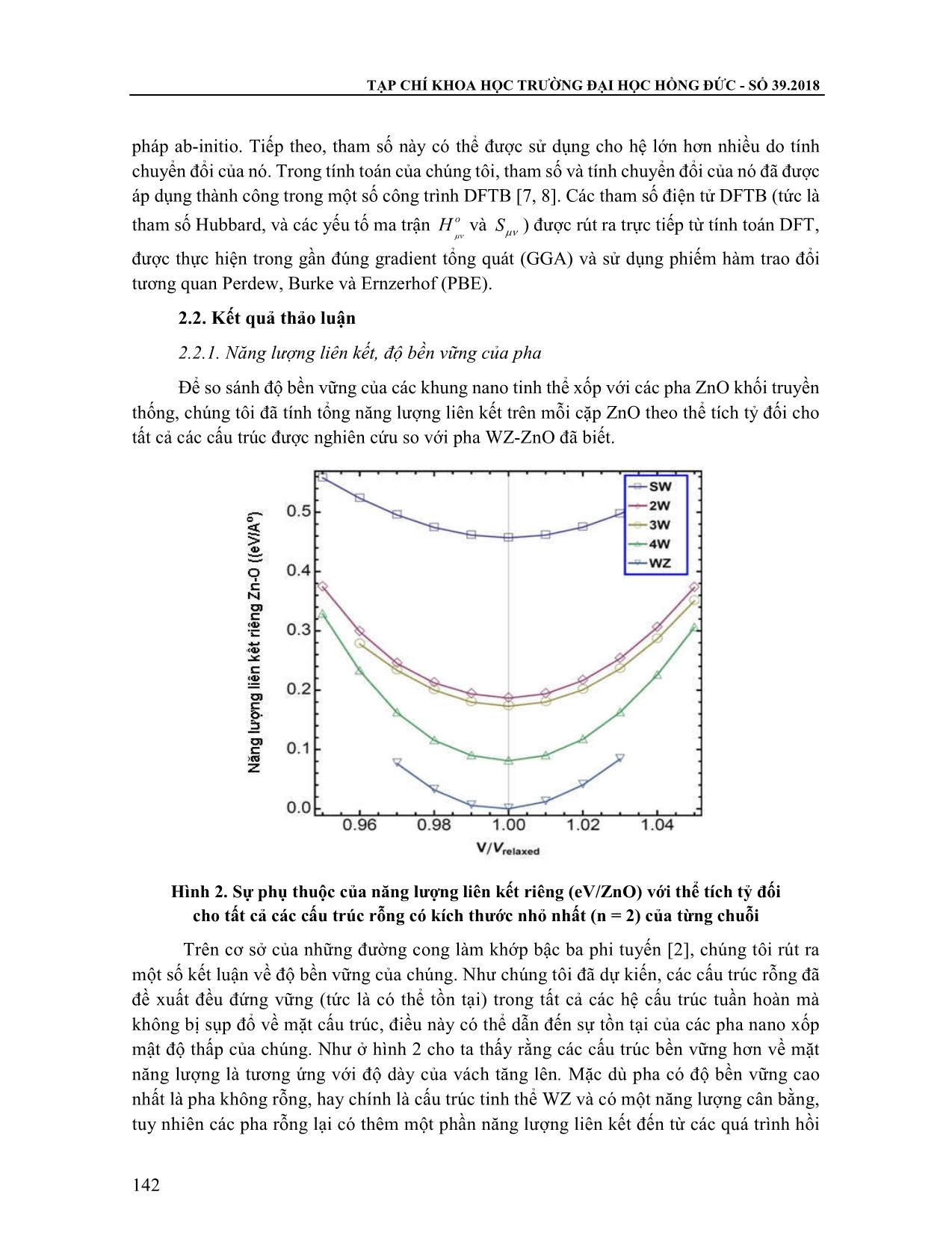 Nghiên cứu mô phỏng động lực phân tử cấu trúc nano xốp ZnO kênh rỗng dạng lục giác trang 4