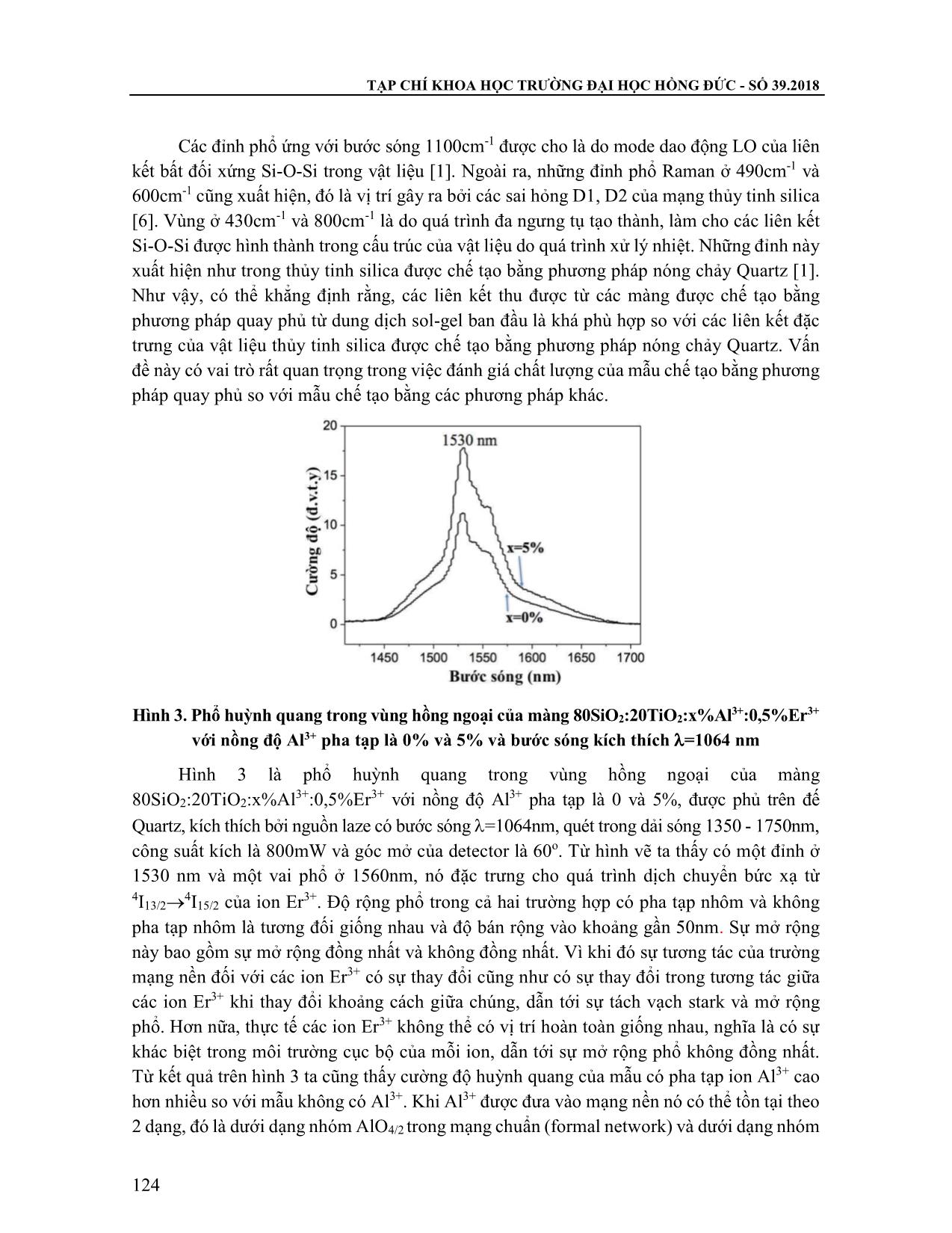 Ảnh hưởng của nồng độ ion Al3+ và điều kiện công nghệ tới tính chất quang của màng Silica-titania pha tạp ion Er3+ ứng dụng trong quang dẫn sóng trang 5