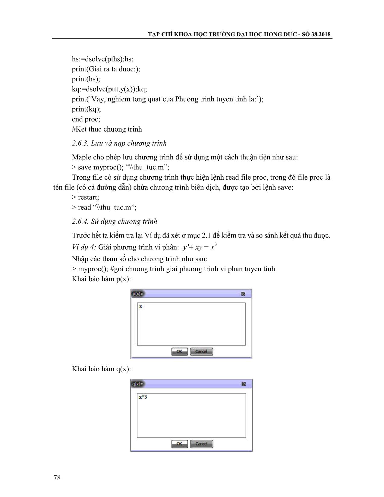 Dạy và học phương trình vi phân với sự trợ giúp phần mềm toán học Maple trang 5
