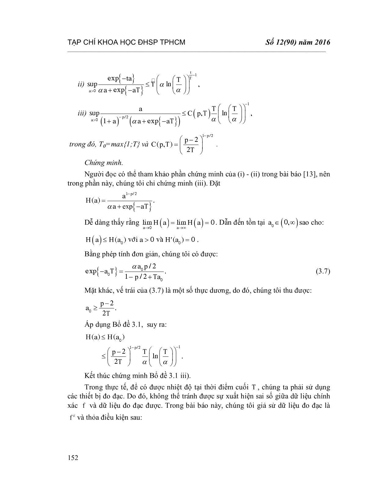 Chỉnh hóa bài toán nhiệt ngược với hệ số phụ thuộc thời gian trong tọa độ cầu trang 8