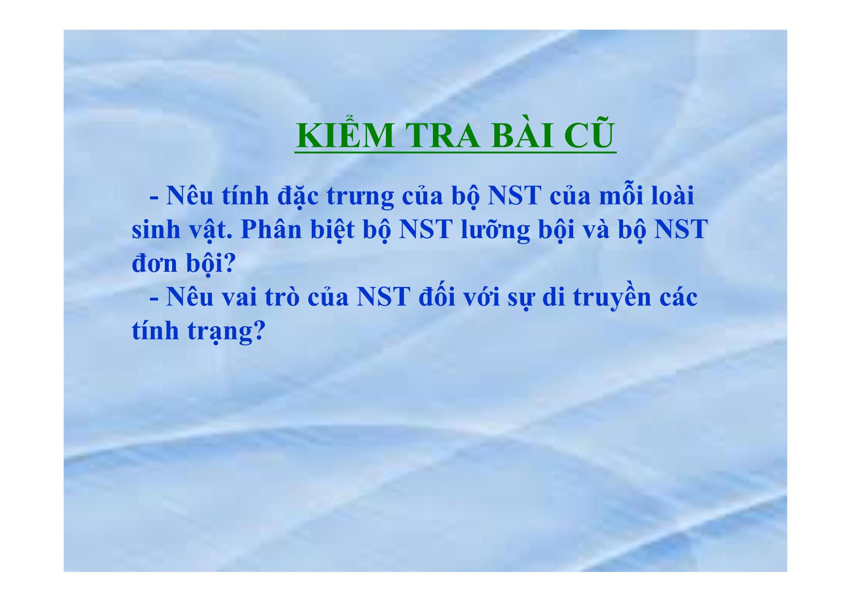 Bài giảng Sinh học Lớp 9 - Bài 9: Nguyên phân trang 2