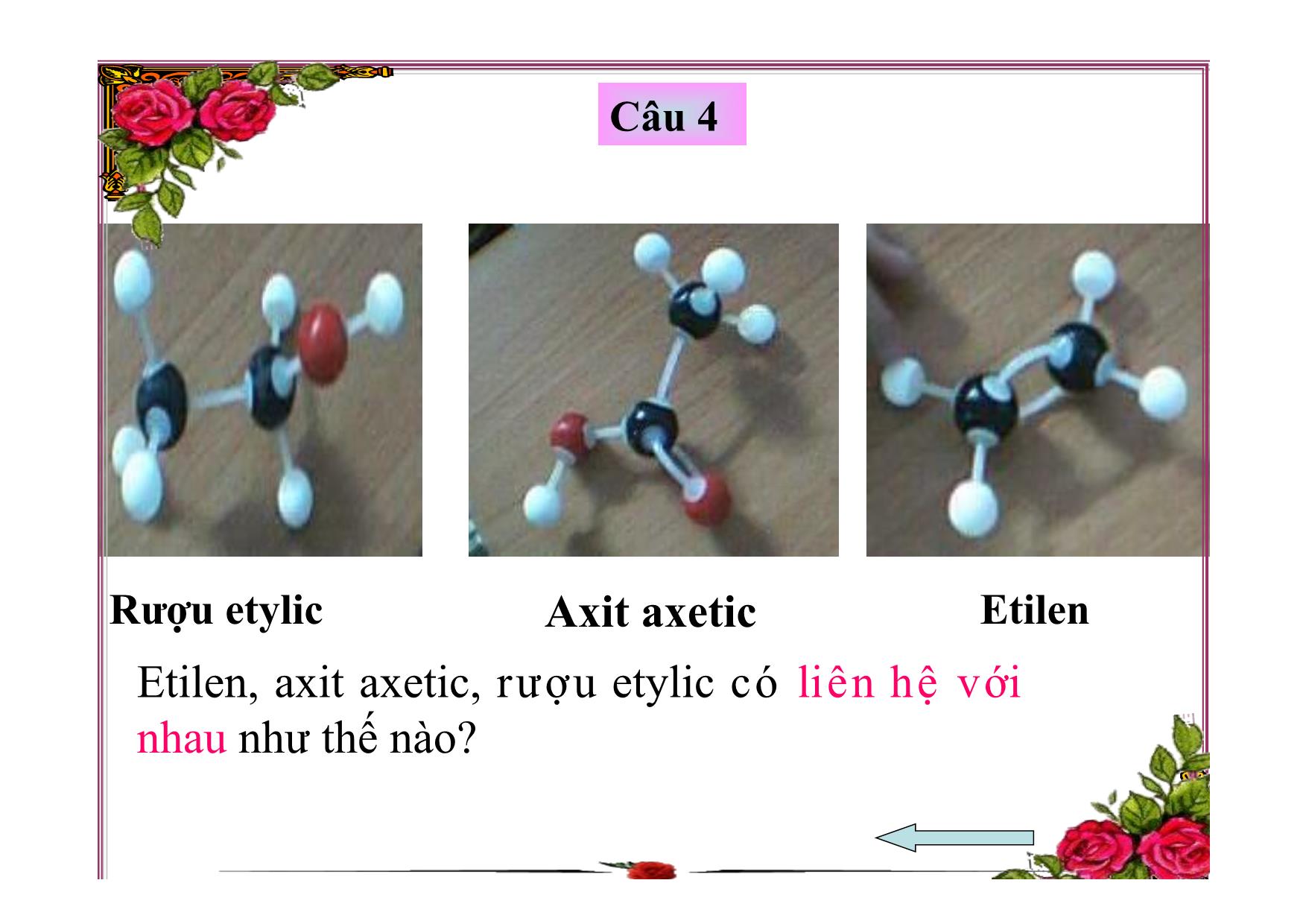 Bài giảng Hóa học Lớp 9 - Bài 46: Mối quan hệ giữa etilen, axit axetic và rượu etylic trang 6