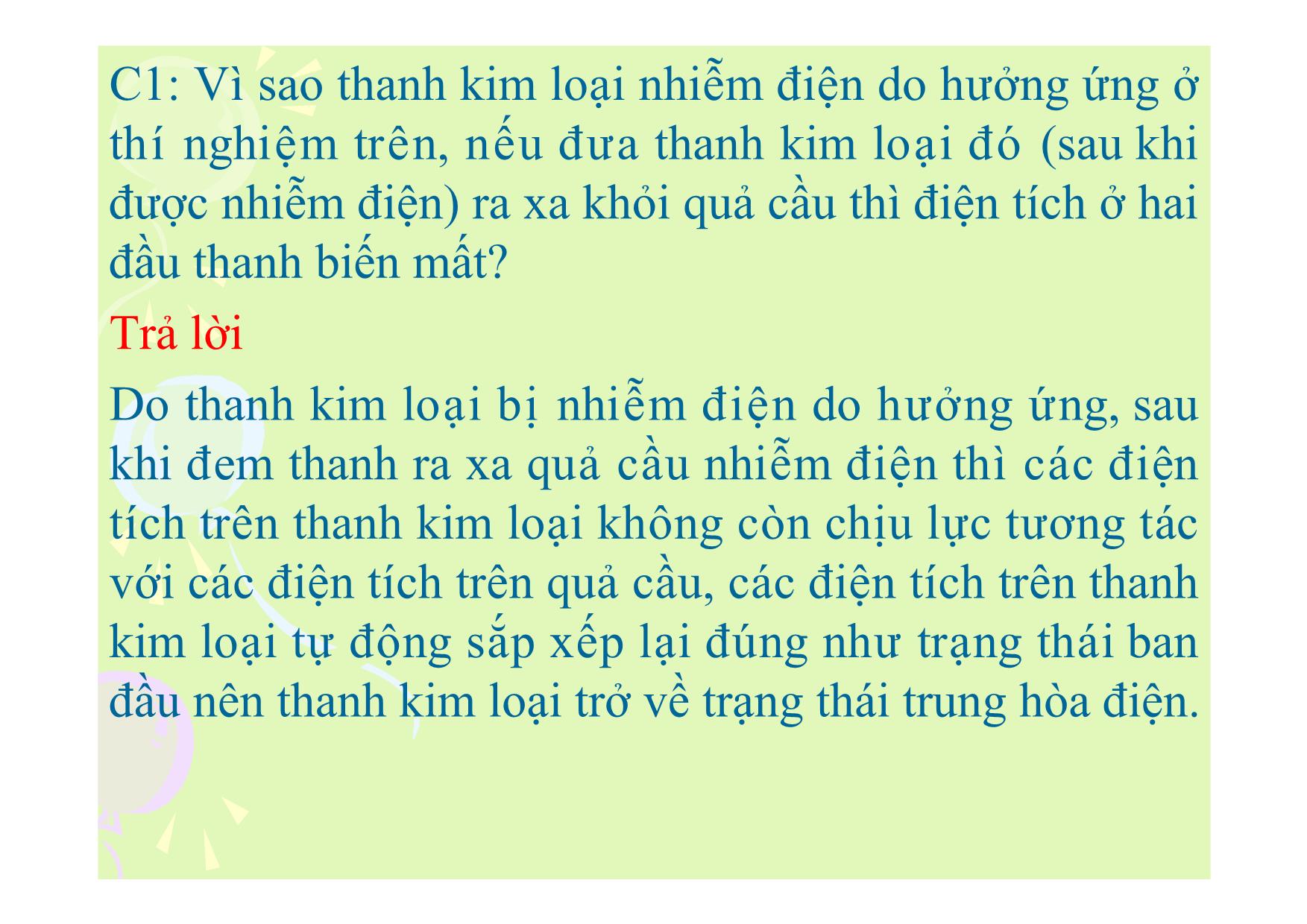 Bài giảng Vật lí Lớp 11 - Bài 1: Điện tích. Định luật Coulomb trang 7