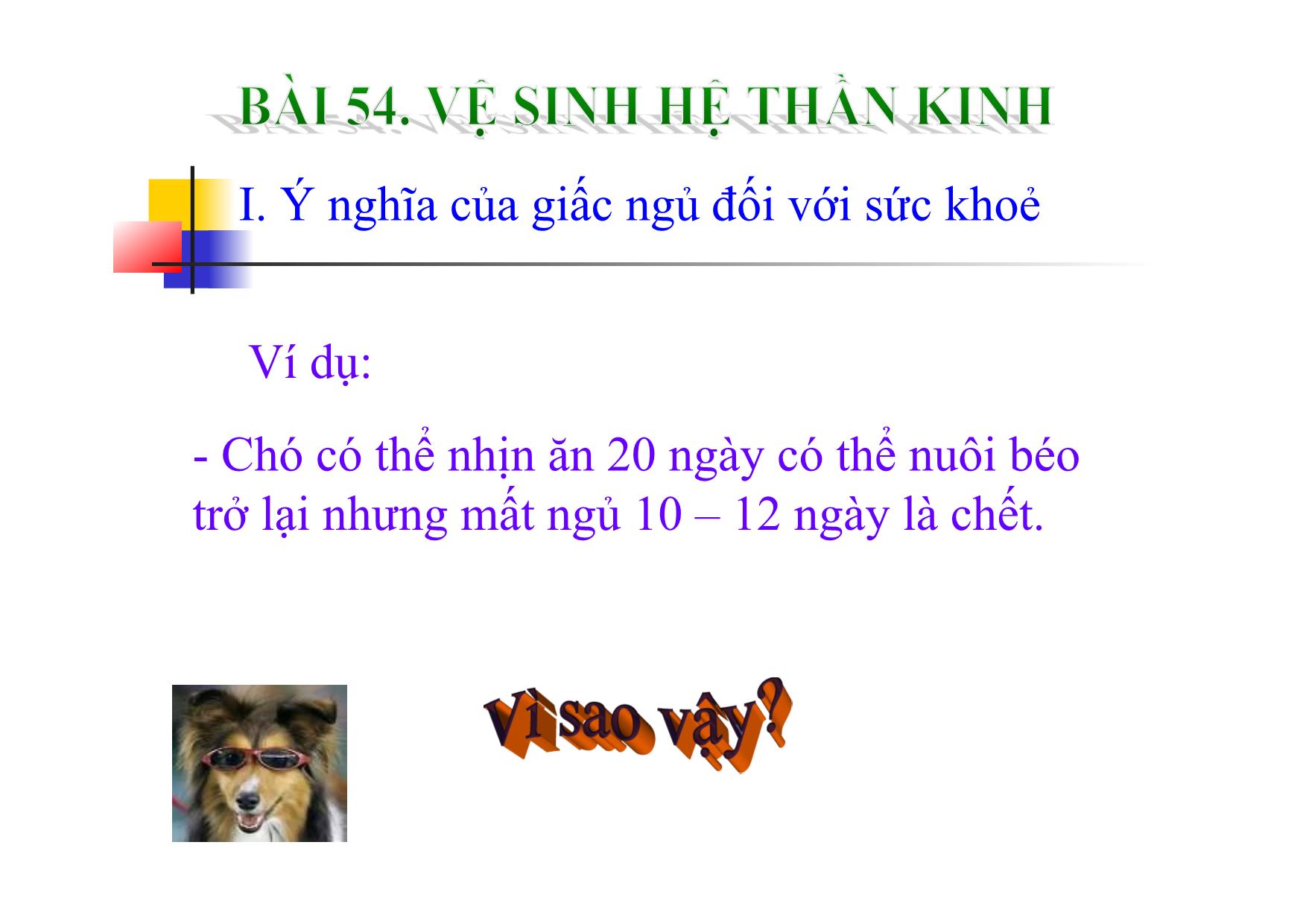 Bài giảng Sinh học Lớp 8 - Bài 54: Vệ sinh hệ thần kinh trang 4