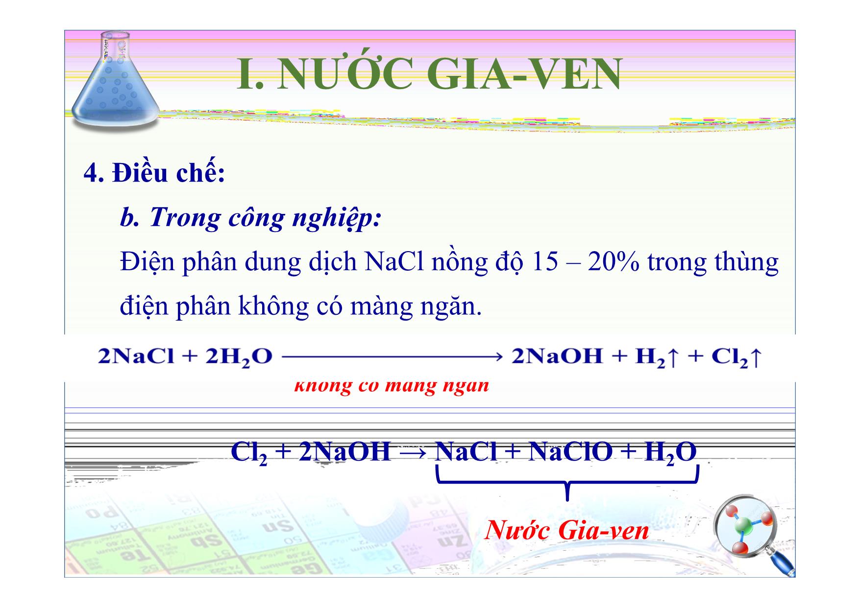 Bài giảng Hóa học Lớp 10 - Bài: Sơ lược về hợp chất có Oxi của Clo trang 9