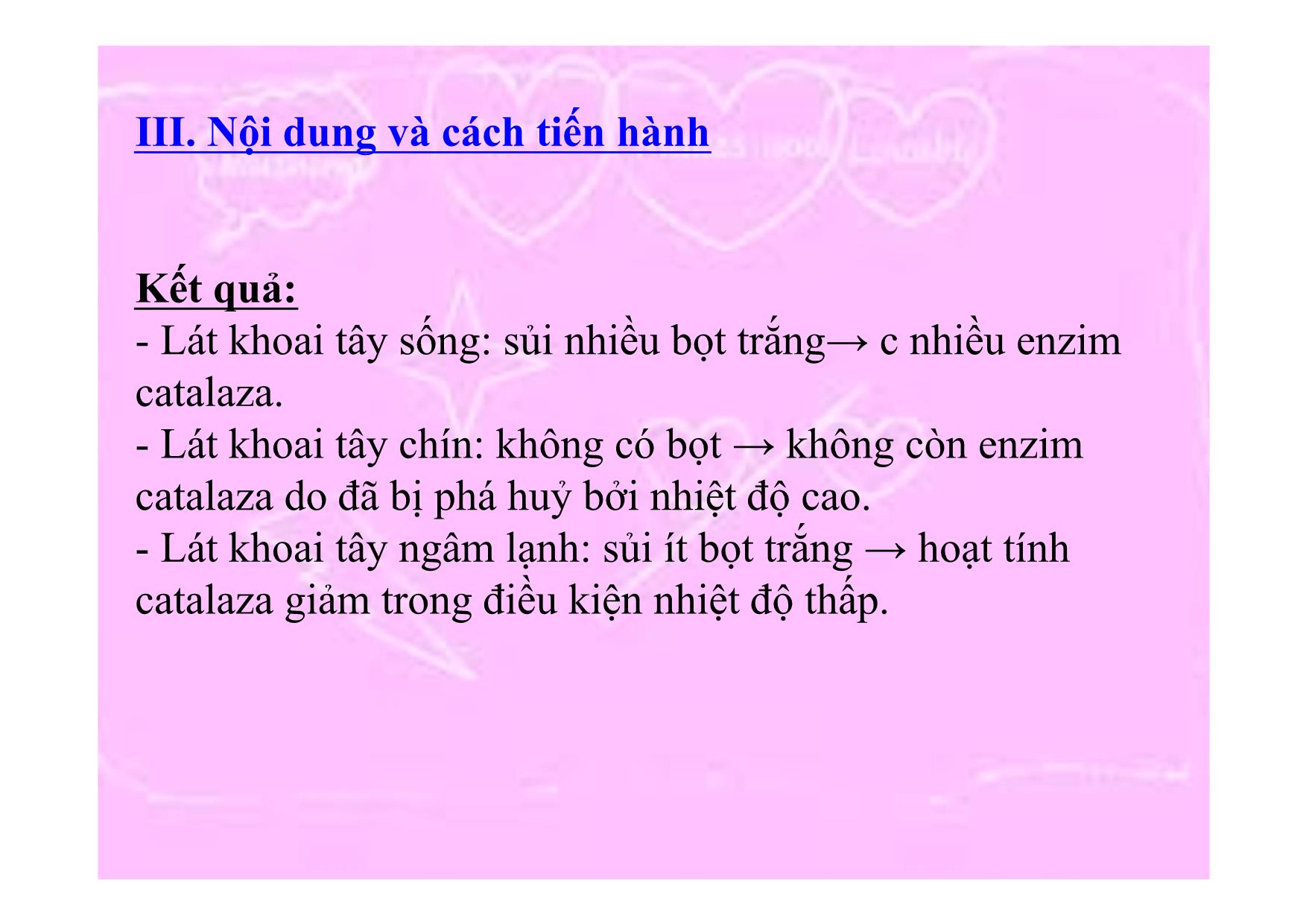 Bài giảng Sinh học Lớp 10 - Bài 15: Thực hành một số thí nghiệm về Enzim trang 5