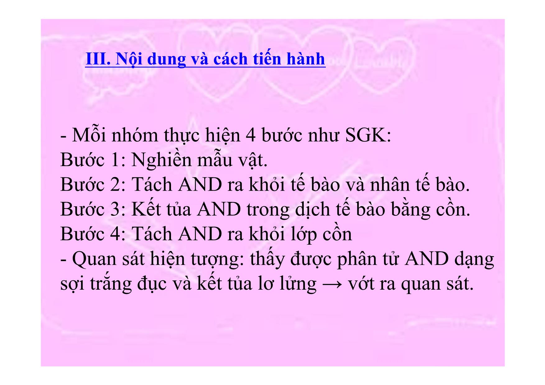 Bài giảng Sinh học Lớp 10 - Bài 15: Thực hành một số thí nghiệm về Enzim trang 8