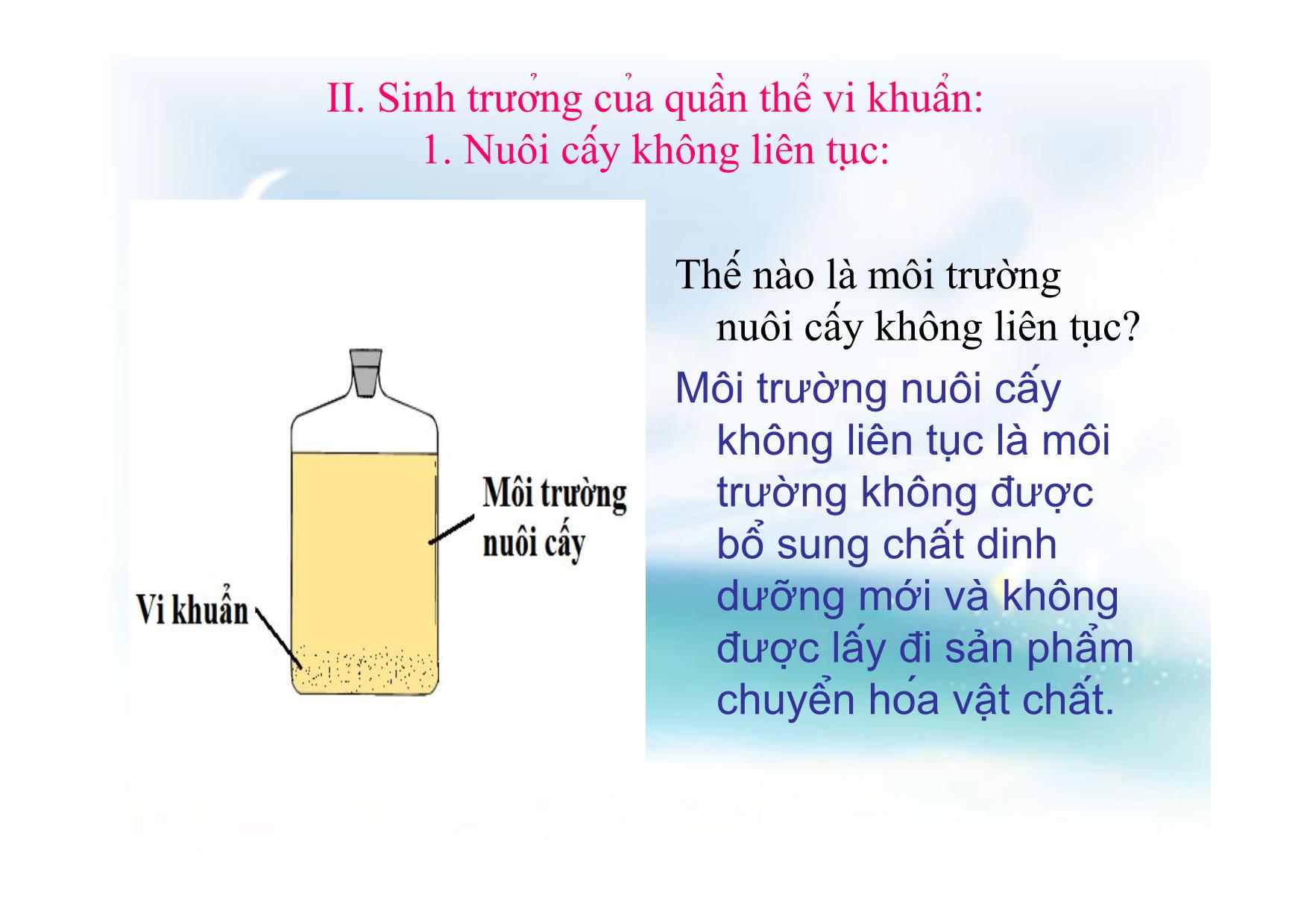 Bài giảng Sinh học Lớp 10 - Tiết 25, Bài 25: Sinh trưởng và sinh sản của vi sinh vật trang 7