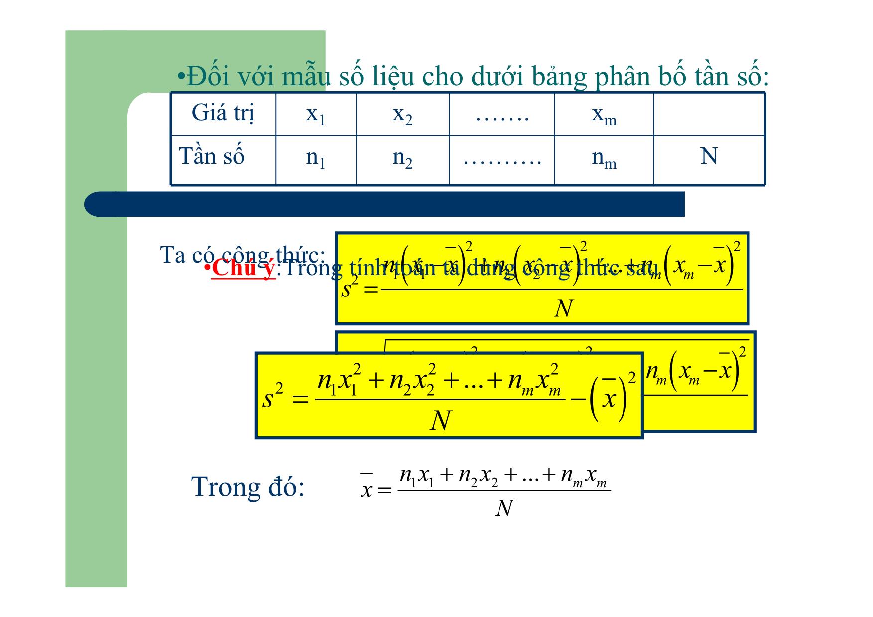 Bài giảng Đại số Lớp 10 - Bài: Phương sai và độ lệch chuẩn - Phạm Quang Hùng trang 10