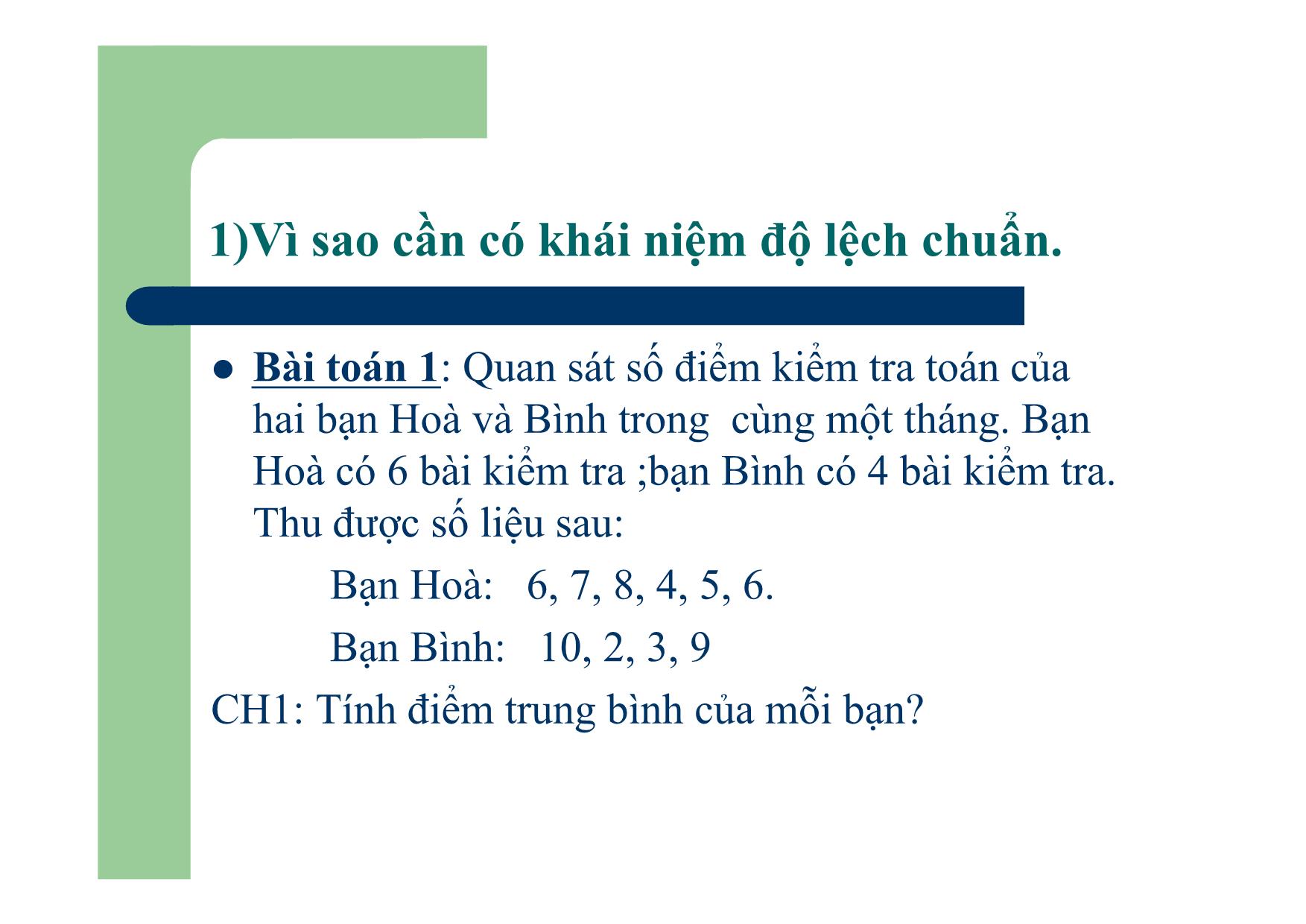 Bài giảng Đại số Lớp 10 - Bài: Phương sai và độ lệch chuẩn - Phạm Quang Hùng trang 3