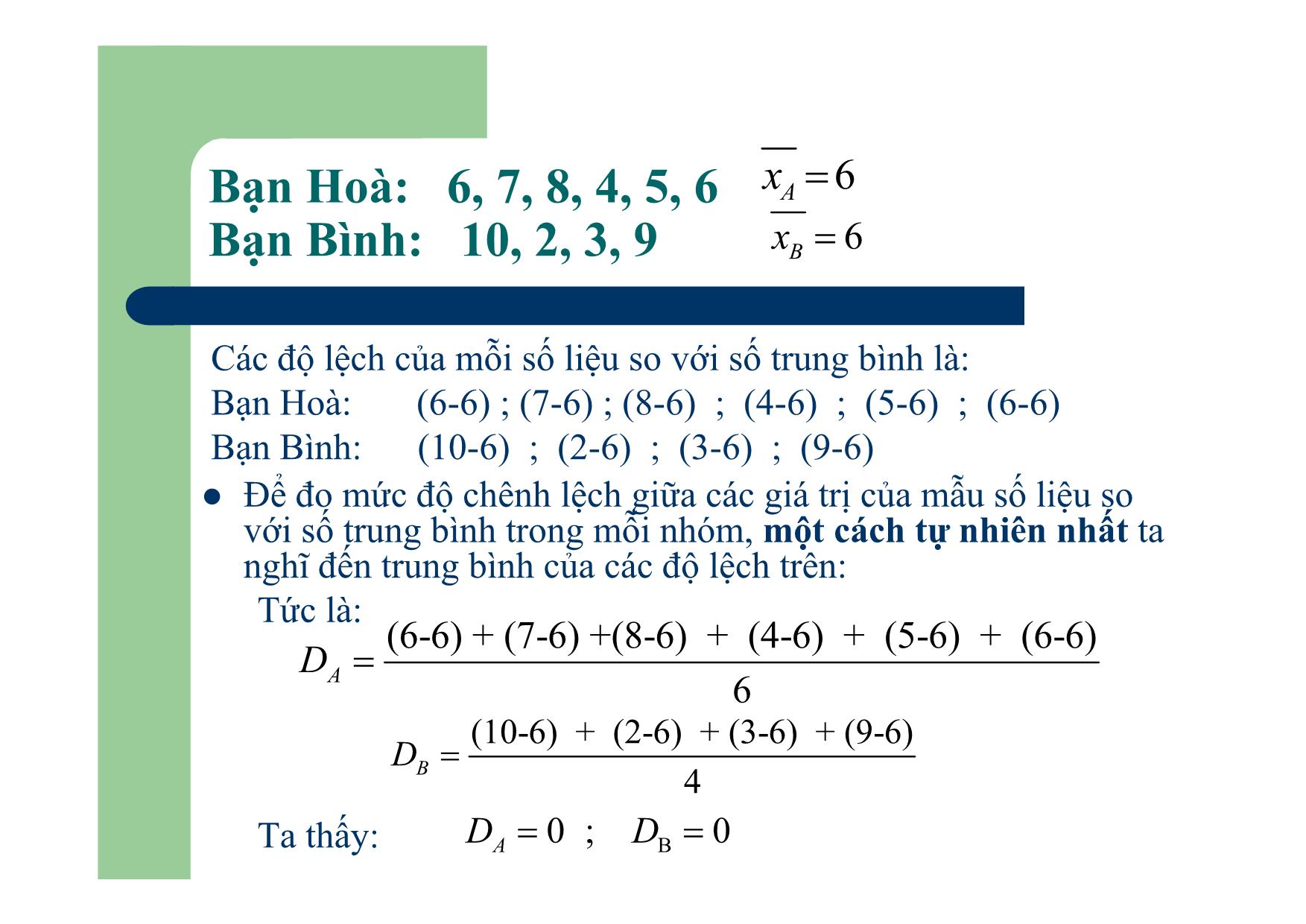 Bài giảng Đại số Lớp 10 - Bài: Phương sai và độ lệch chuẩn - Phạm Quang Hùng trang 5