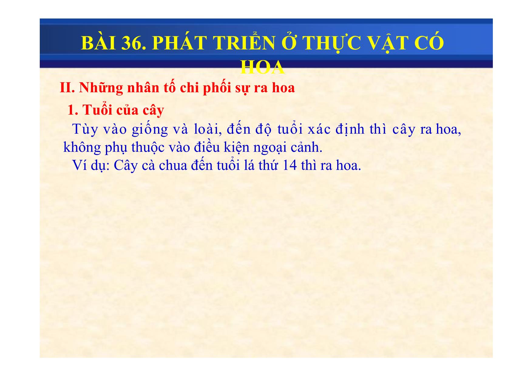 Bài giảng Sinh học Lớp 11 - Bài 36: Phát triển ở thực vật có hoa - Bùi Sỹ Kiên trang 10