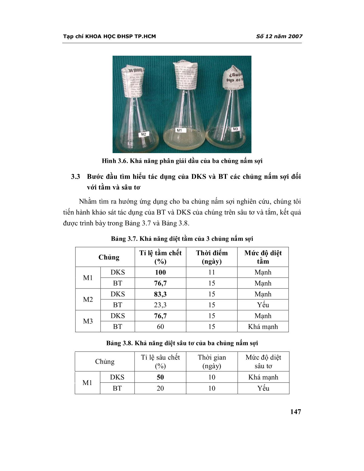 Khảo sát đặc điểm một số chủng nấm sợi có kháng sinh chống sinh vật gây hại trang 10