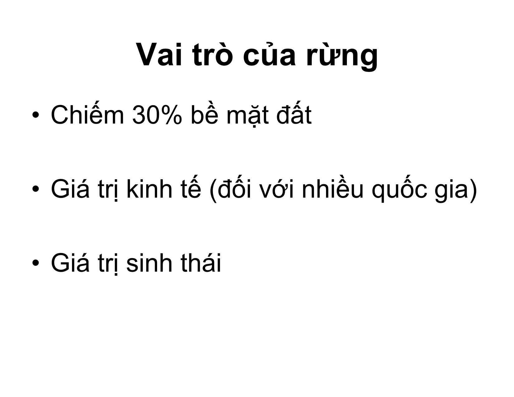 Bài giảng Đa dạng sinh học bền vững trang 9