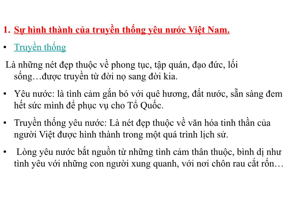 Bài giảng Lịch sử Lớp 10 - Tiết 35, Bài 28: Truyền thống yêu nước của dân tộc Việt Nam thời phong kiến trang 7