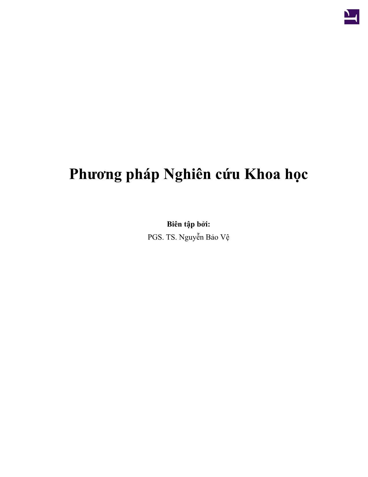 Giáo trình Phương pháp nghiên cứu khoa học trang 1