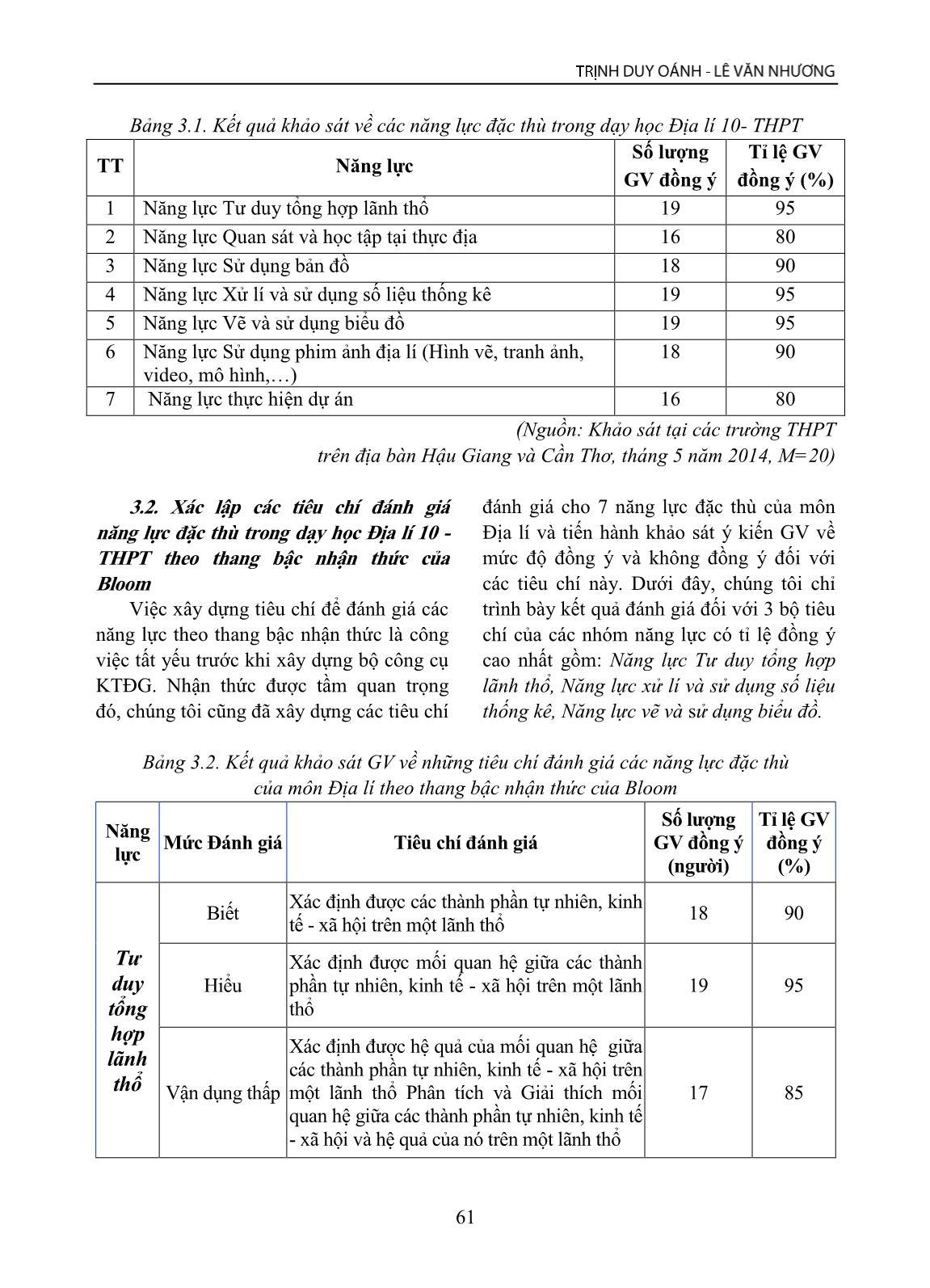 Xây dựng bộ công cụ đánh giá học sinh theo năng lực trong dạy học Địa lí 10 - Trung học phổ thông trang 3