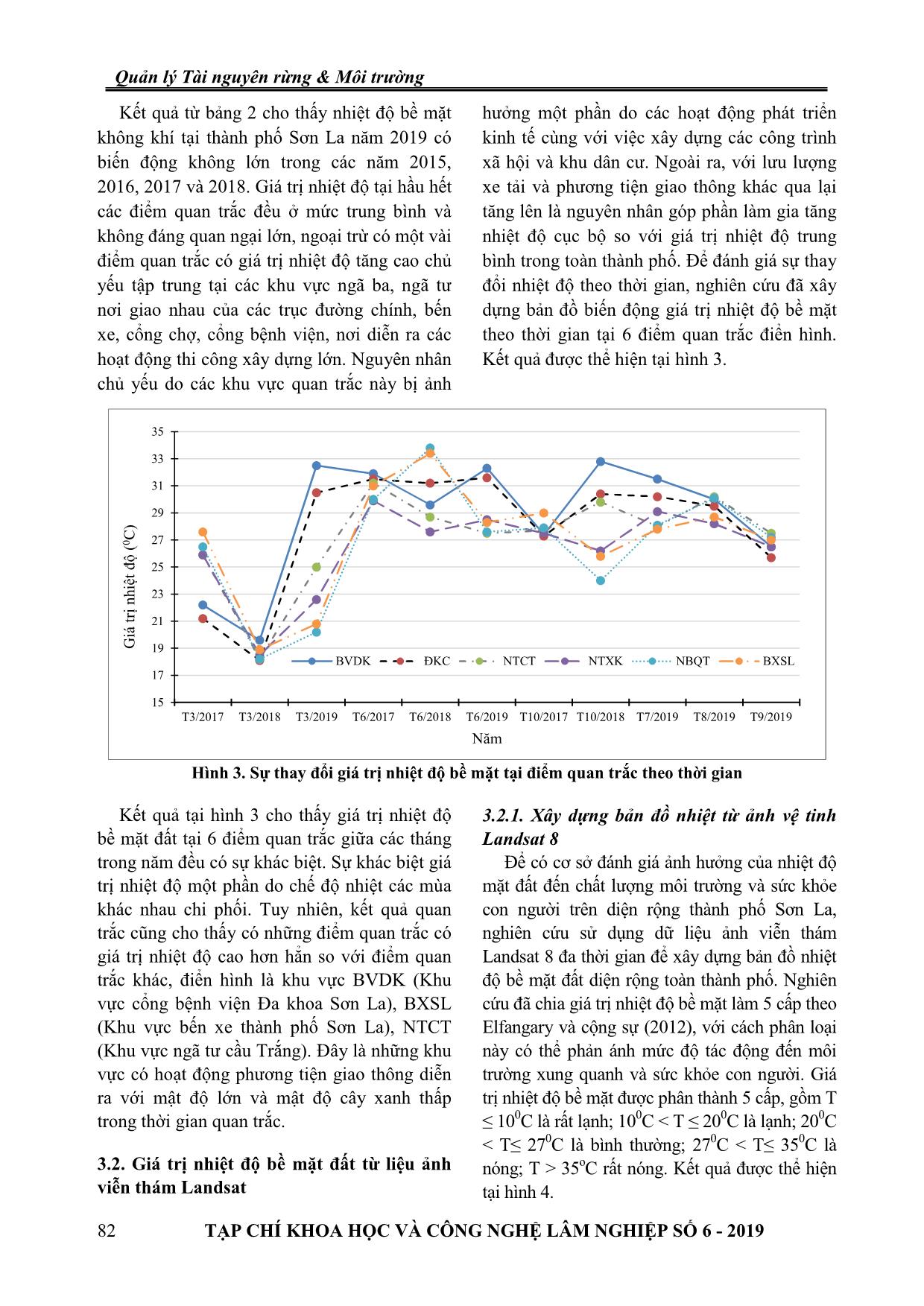 Ử dụng ảnh Landsat xây dựng bản đồ nhiệt độ bề mặt đất khu vực Thành phố Sơn La giai đoạn 2015-2019 trang 6