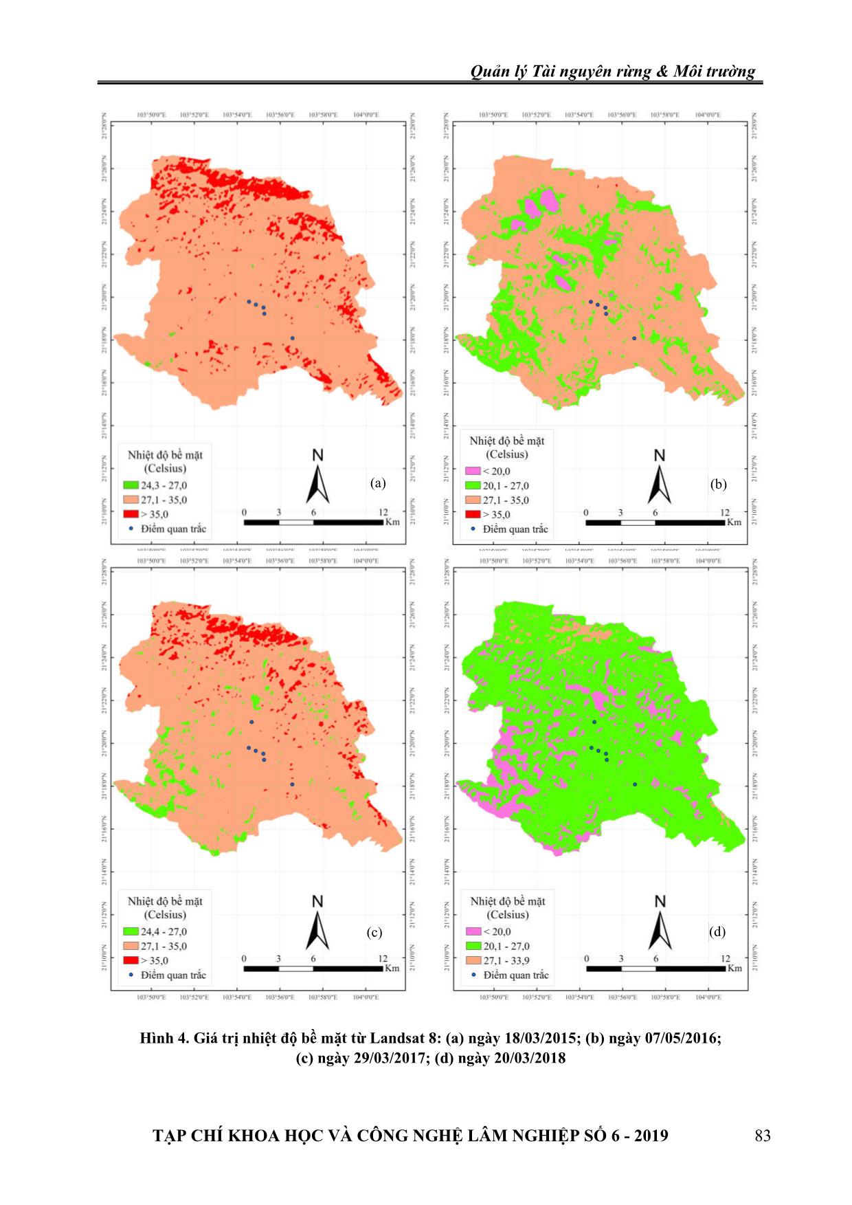 Ử dụng ảnh Landsat xây dựng bản đồ nhiệt độ bề mặt đất khu vực Thành phố Sơn La giai đoạn 2015-2019 trang 7