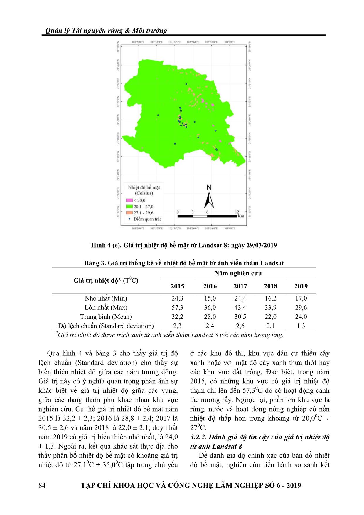 Ử dụng ảnh Landsat xây dựng bản đồ nhiệt độ bề mặt đất khu vực Thành phố Sơn La giai đoạn 2015-2019 trang 8