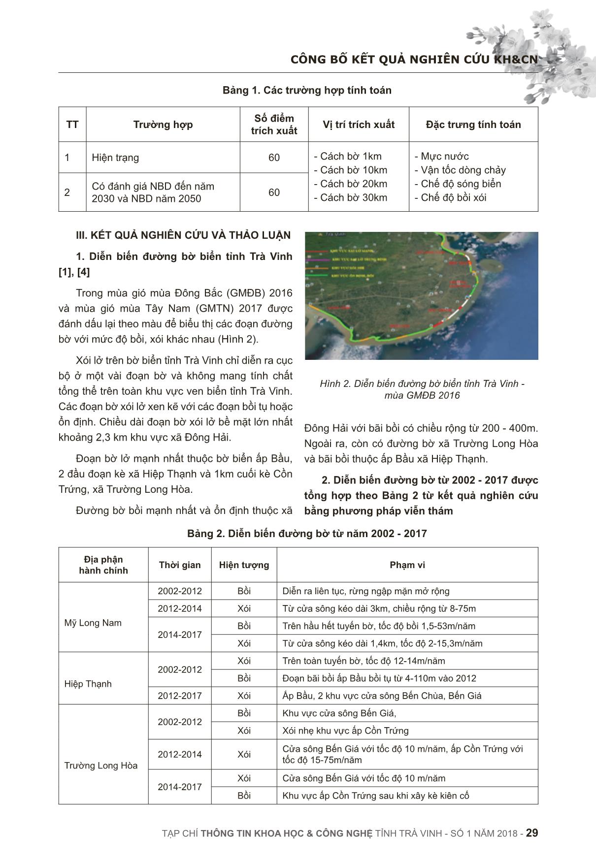 Xây dựng bản đồ (Atlas) hiện trạng và dự báo thủy động lực vùng biển và bờ biển (từ 0-30 km) tỉnhTrà Vinh đến 2050 trang 3