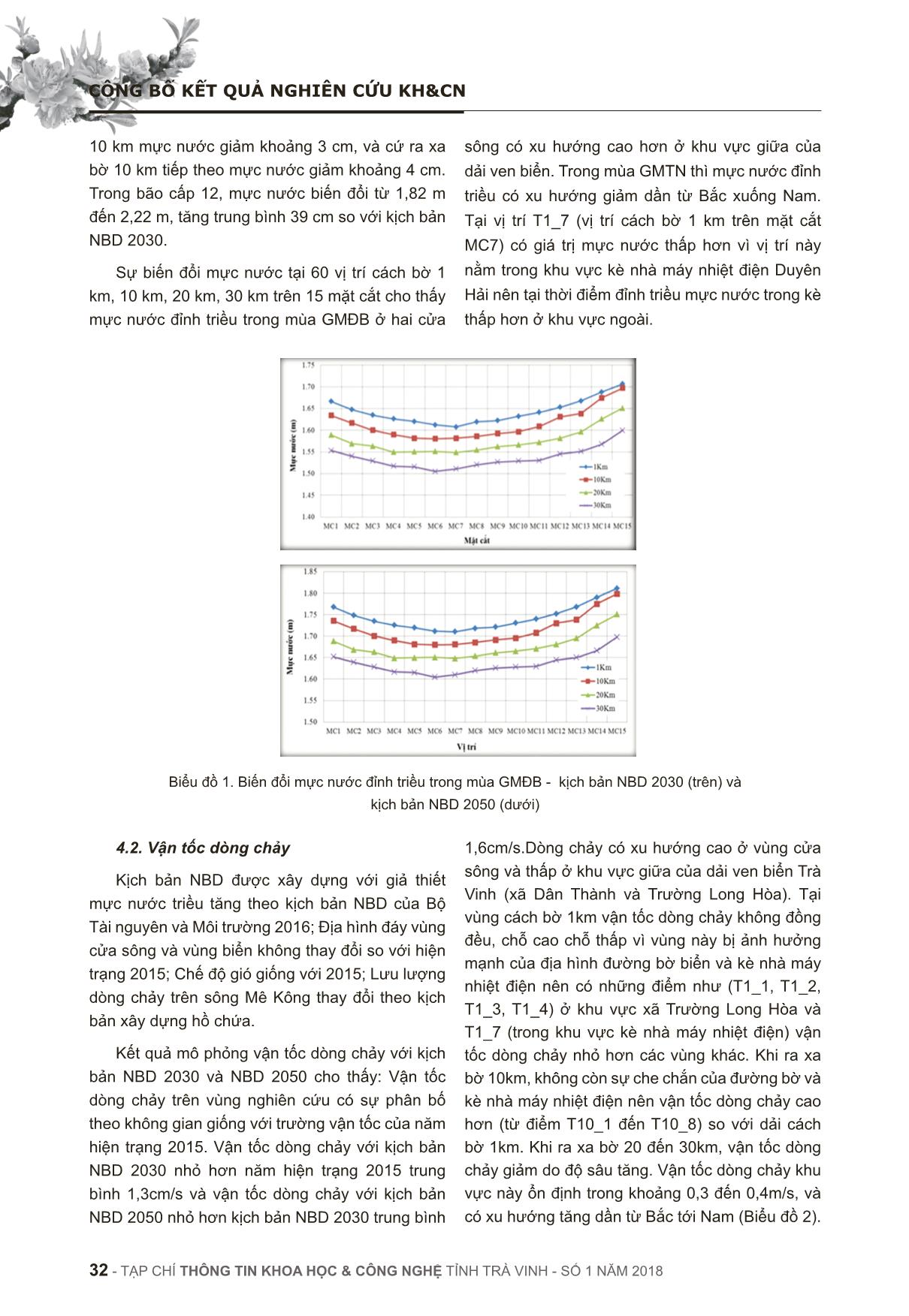 Xây dựng bản đồ (Atlas) hiện trạng và dự báo thủy động lực vùng biển và bờ biển (từ 0-30 km) tỉnhTrà Vinh đến 2050 trang 6