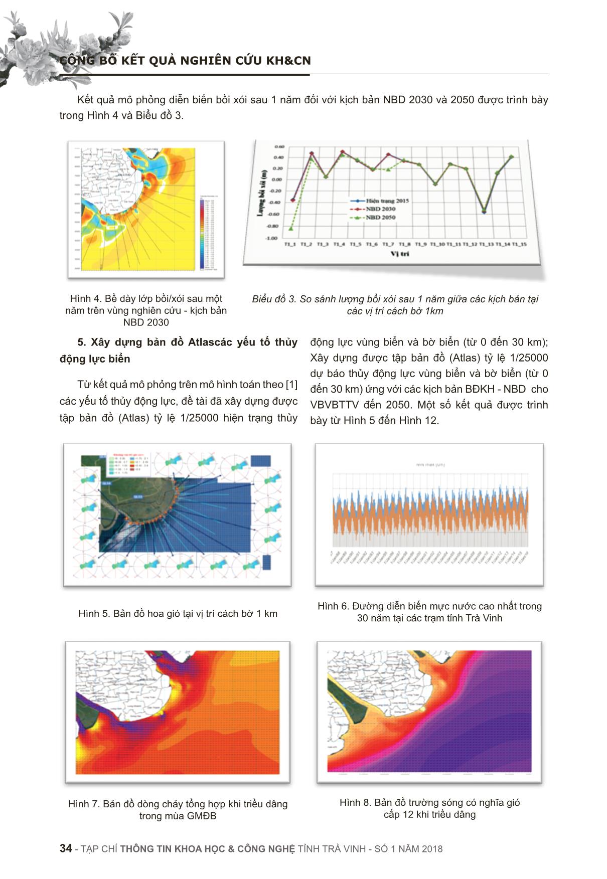 Xây dựng bản đồ (Atlas) hiện trạng và dự báo thủy động lực vùng biển và bờ biển (từ 0-30 km) tỉnhTrà Vinh đến 2050 trang 8