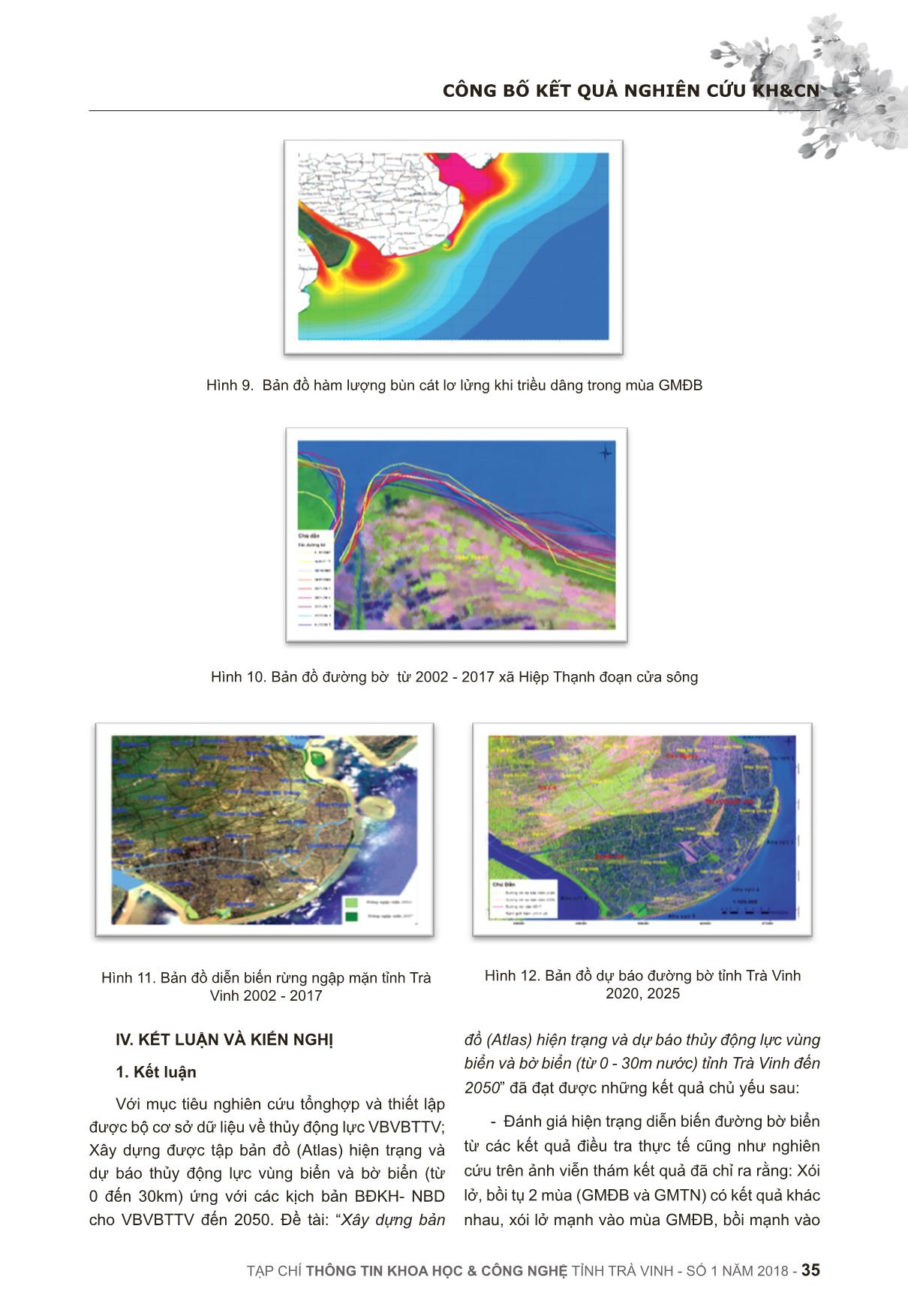 Xây dựng bản đồ (Atlas) hiện trạng và dự báo thủy động lực vùng biển và bờ biển (từ 0-30 km) tỉnhTrà Vinh đến 2050 trang 9