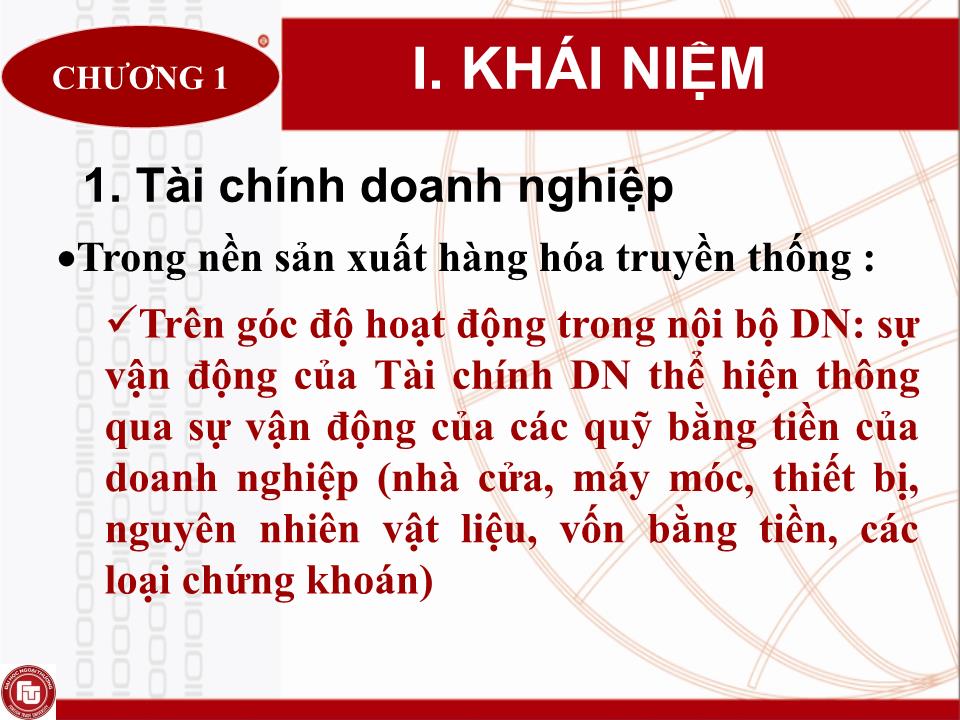 Bài giảng Quản trị tài chính doanh nghiệp - Chương 1: Tổng quan về quản trị tài chính doanh nghiệp trang 3