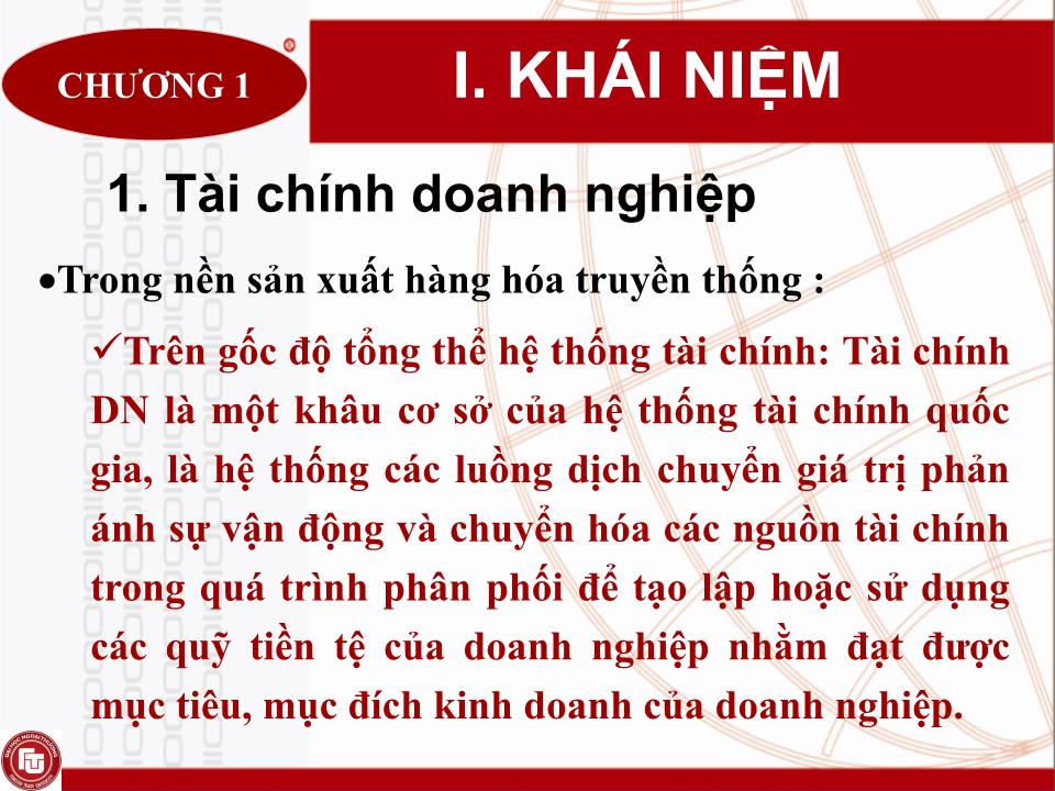 Bài giảng Quản trị tài chính doanh nghiệp - Chương 1: Tổng quan về quản trị tài chính doanh nghiệp trang 4