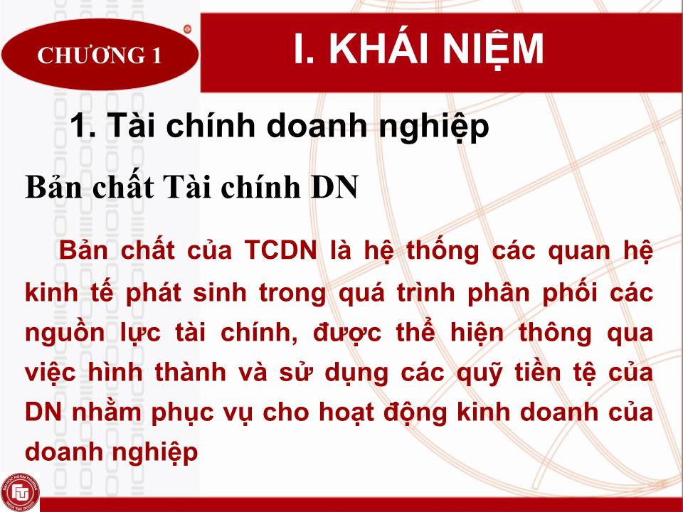 Bài giảng Quản trị tài chính doanh nghiệp - Chương 1: Tổng quan về quản trị tài chính doanh nghiệp trang 6