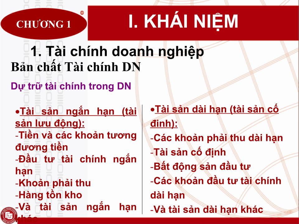 Bài giảng Quản trị tài chính doanh nghiệp - Chương 1: Tổng quan về quản trị tài chính doanh nghiệp trang 8