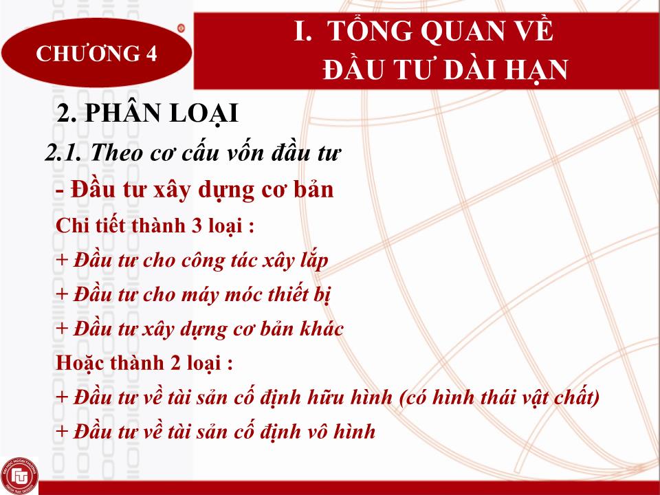 Bài giảng Quản trị tài chính doanh nghiệp - Chương 4: Quyết định đầu tư dài hạn trong doanh nghiệp trang 5