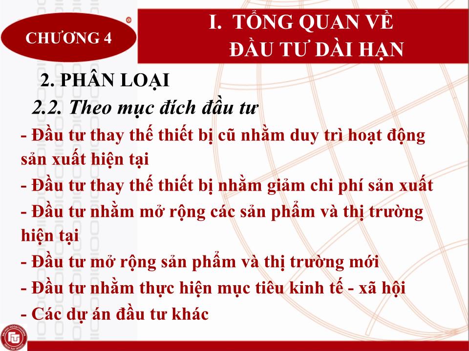 Bài giảng Quản trị tài chính doanh nghiệp - Chương 4: Quyết định đầu tư dài hạn trong doanh nghiệp trang 7