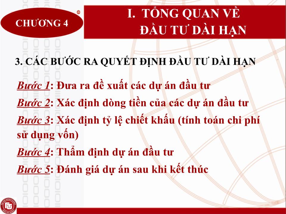 Bài giảng Quản trị tài chính doanh nghiệp - Chương 4: Quyết định đầu tư dài hạn trong doanh nghiệp trang 9