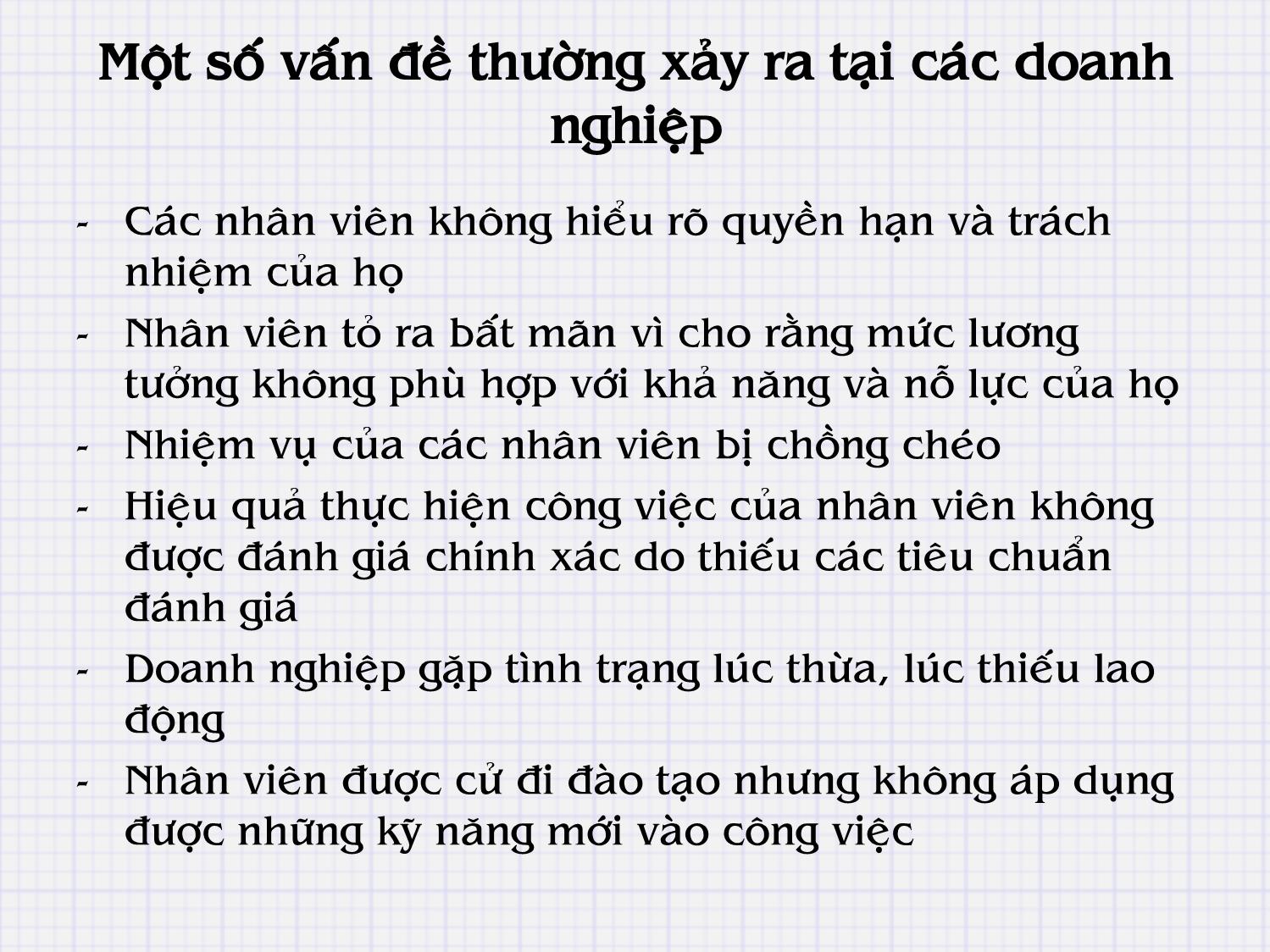 Bài giảng Quản trị nguồn nhân lực - Chương III: Phân tích công việc trang 4