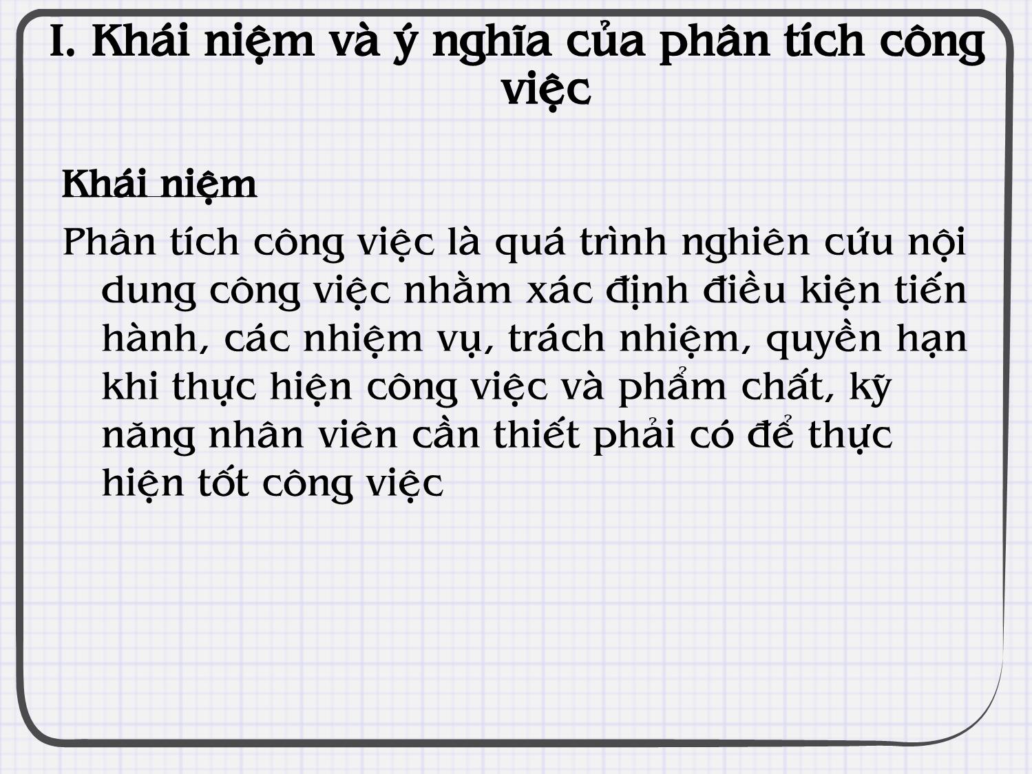 Bài giảng Quản trị nguồn nhân lực - Chương III: Phân tích công việc trang 6