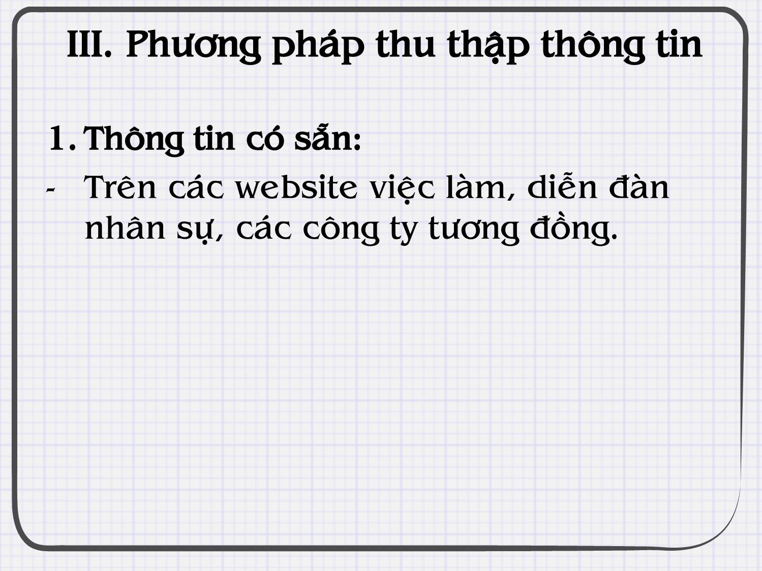 Bài giảng Quản trị nguồn nhân lực - Chương III: Phân tích công việc trang 9