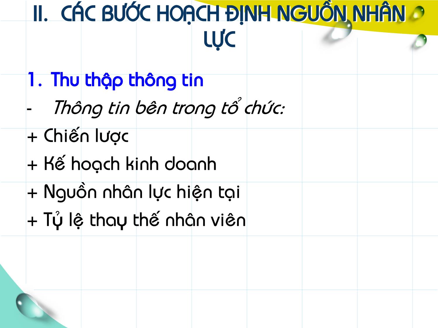 Bài giảng Quản trị nguồn nhân lực - Chương II: Hoạch định nguồn nhân lực trang 10