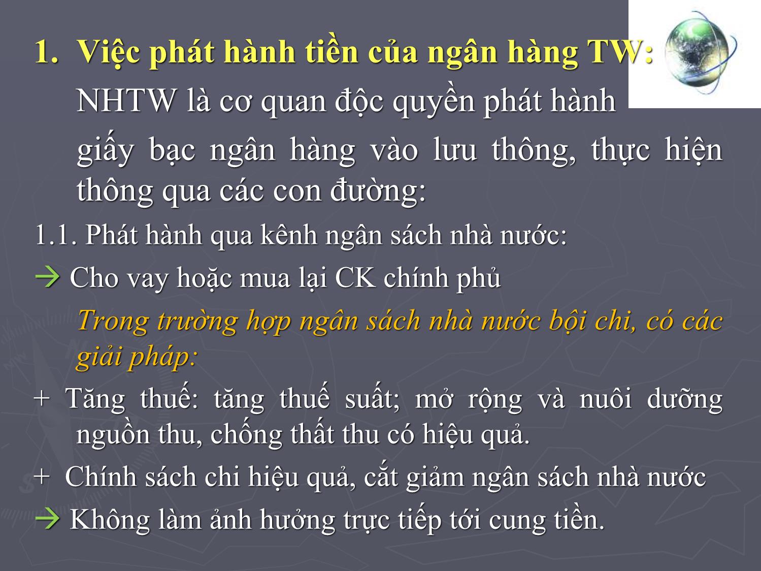 Bài giảng Tài chính tiền tệ - Chương 3: Cung cầu tiền tệ trang 2